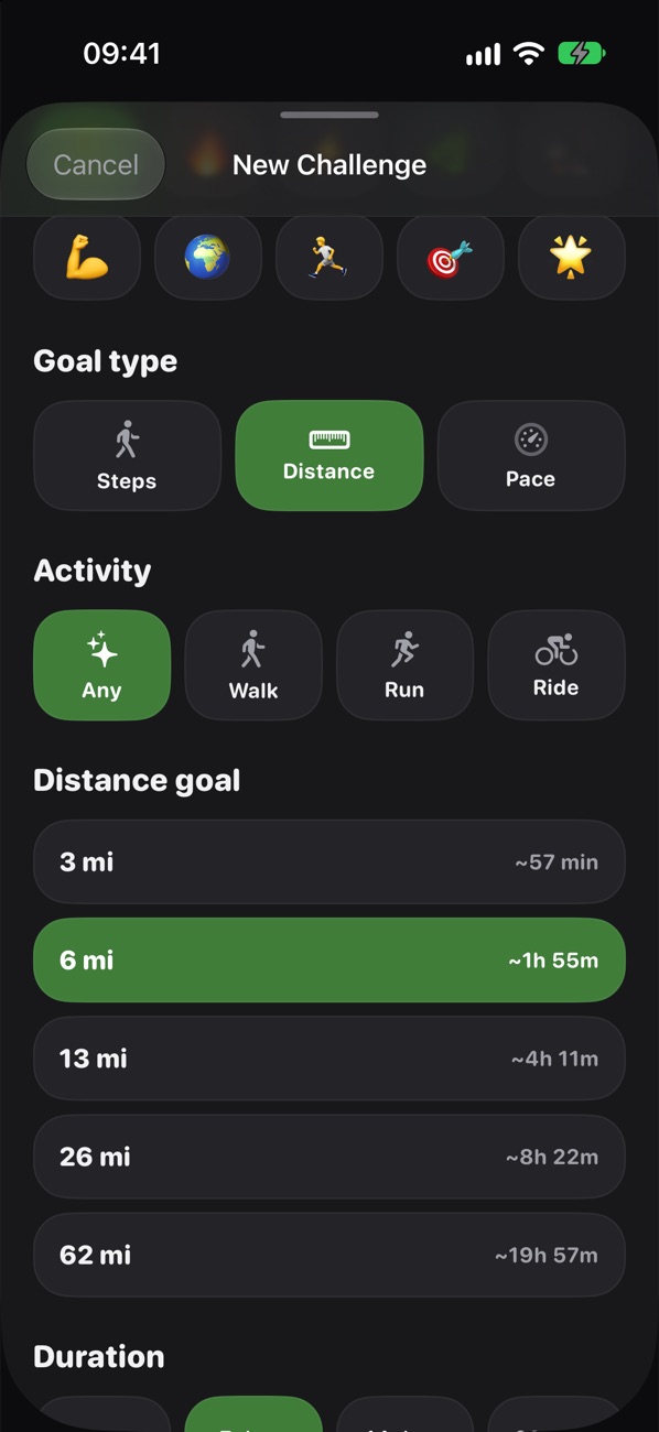 goal options