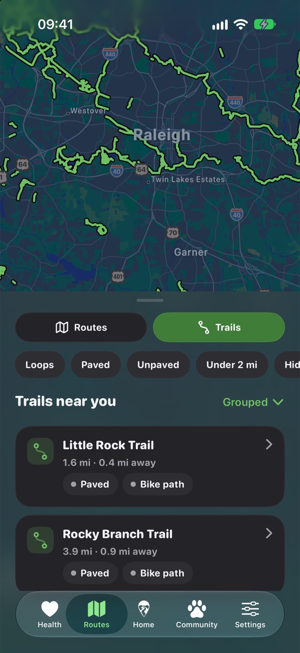 Trails list